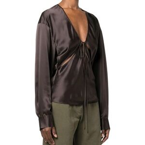 Christopher Esber Triquetra Blouse in Cocoa